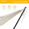 Double Hammock with 9ft Space-Saving Steel Stand includes Portable Carrying Case, 450 Pounds Capacity 5