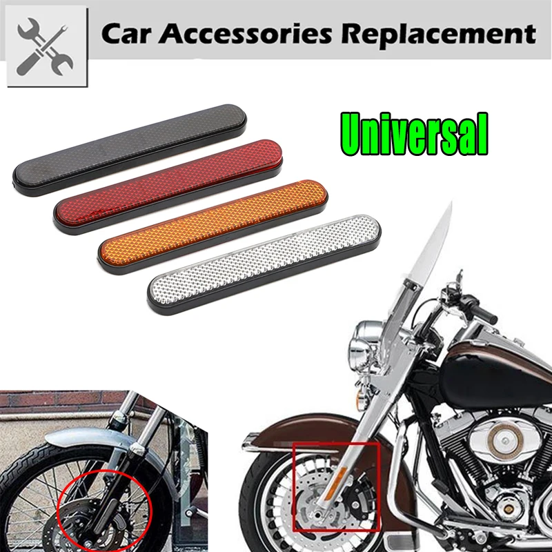 

Rhyming Motorcycle Leg Reflective Sticker Universal Warning Tape Front Rear Reflector 4 Colors For Harley Yamaha Suzuki Honda