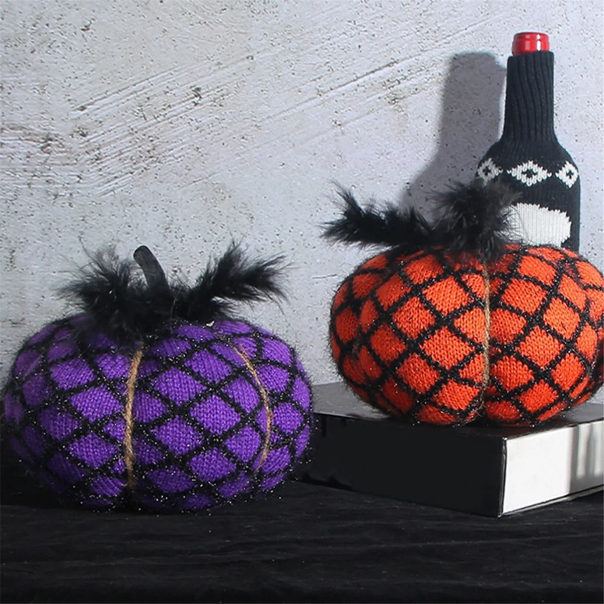 Halloween Pumpkin Pillow Decor 3D Pumpkin Throw Pillow Plush Pumpkins Decorations for Fall Bedroom Home Black