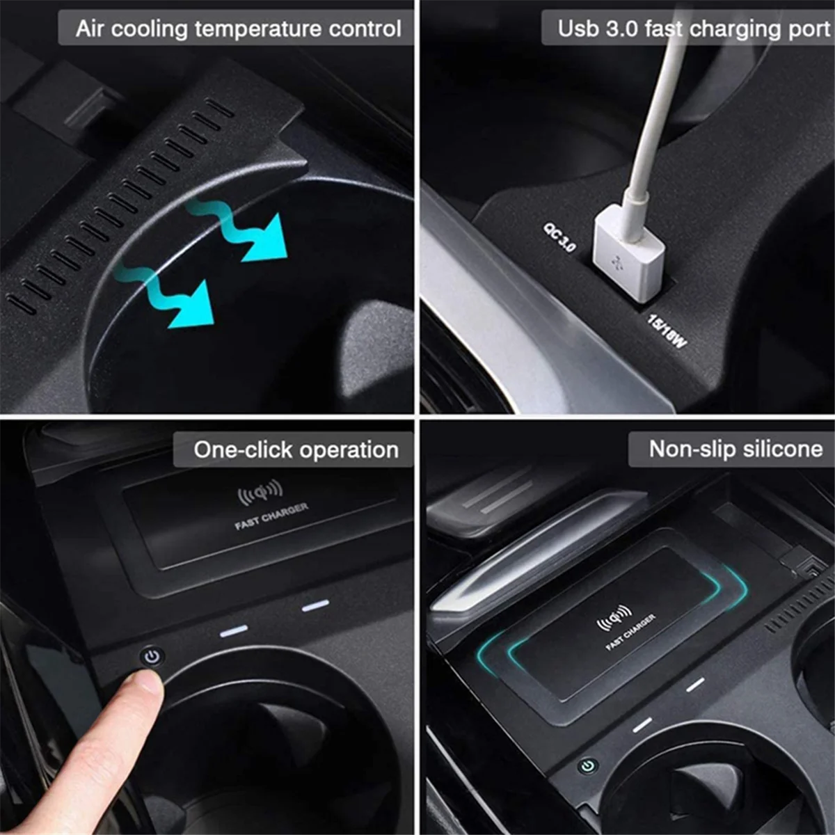 ڵ Qi    ÷Ʈ ޴ ġ ׼, BMW X3 X4 2019 2020 2021 2022 