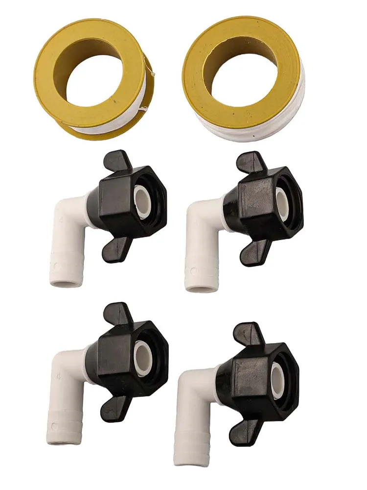 Simplified Connections for Your RV Reliable 360 Degree Rotatable Elbow and Straight Swivel Adaptors Complete with Sealing Tape