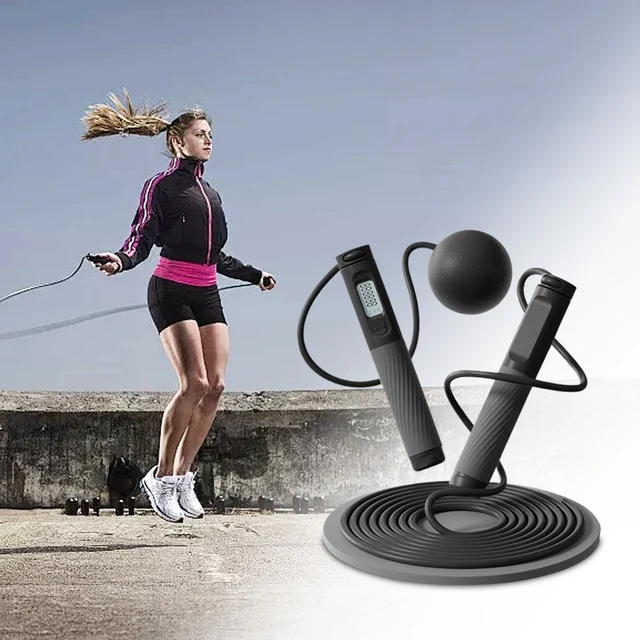 Cordless Jump Rope Non Slip Digital Fitness Jump Rope Portable Workout Jump Rope Multifunction for Weight Loss 2