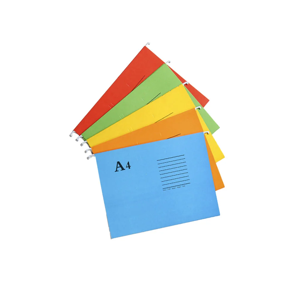 5/10 Pcs A4 File Folder Hanging File Holder Paper Wear-Resistant Frame Documents Organizer Desktop Office Supplies (Mixed Color)