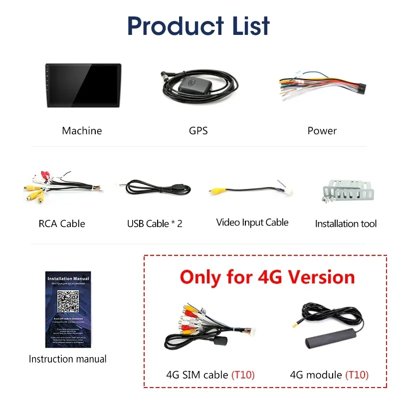 Car Radio Android 12 Universal Multimedia Video Player 2Din Carplay GPS Navigaion 9/10 Head Unit for Nissan Kia Honda Toyota VW