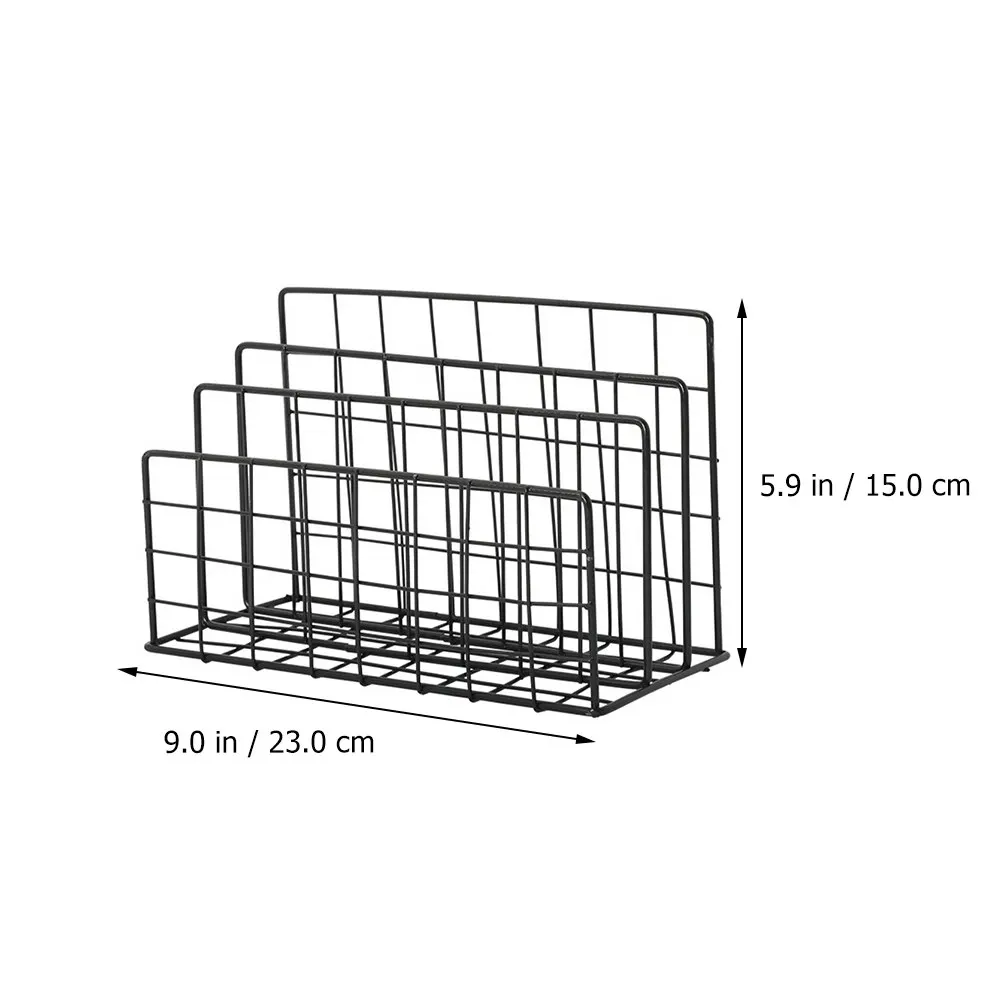데스크탑 메일 정리함 금속 보관함 3 슬롯 세련된 전기도금 와이어 매거진 홀더 메일 분류기 사무실 보관함