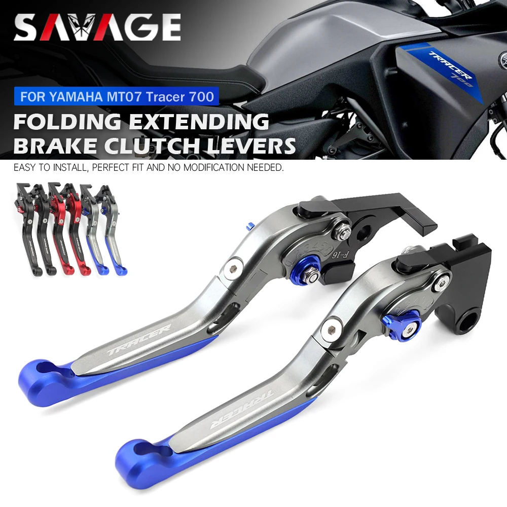 

Folding Brake Clutch Levers For YAMAHA MT07 Tracer 700/GT 2016-2022 TRACER 7 7GT 2021 Motorcycle Adjustable Handlebar Handles