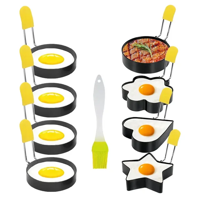 Set 3 Anelli Per Frittata In Acciaio Inox - 20.3cm, 15.2cm, 8.9cm, Antiaderenti - Foto 2