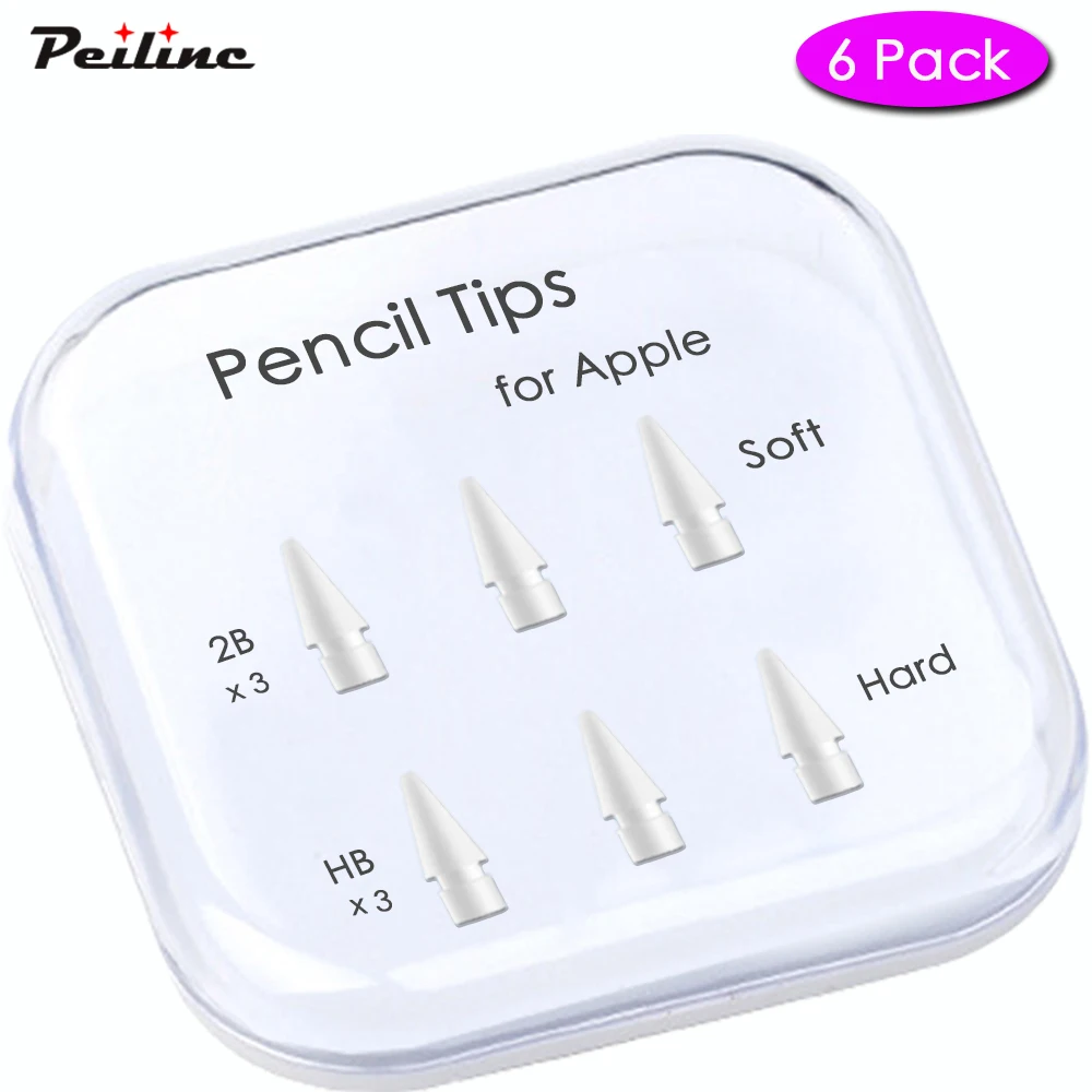 Peilinc Suggerimenti Per Le Matite Per Apple Pencil 1A/2A Generazione, Pennino Per Stilo Ipad A Doppio Strato, Sia Morbido Che Duro, Usato Per 3 Anni-
