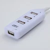 High Speed Universal USB Hub 4 Port USB 2.0 Hub with Cable Mini Hub Socket Pattern Splitter Cable Adapter for Laptop PC J17 4