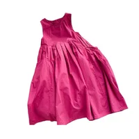 Nouvelle Robe d'Été 2026 pour Filles, Sans Manches, Couleur Unie, en Coton, Coupe Ample, Décontractée, Style Vacances, Robe de Princesse pour Enfants 6