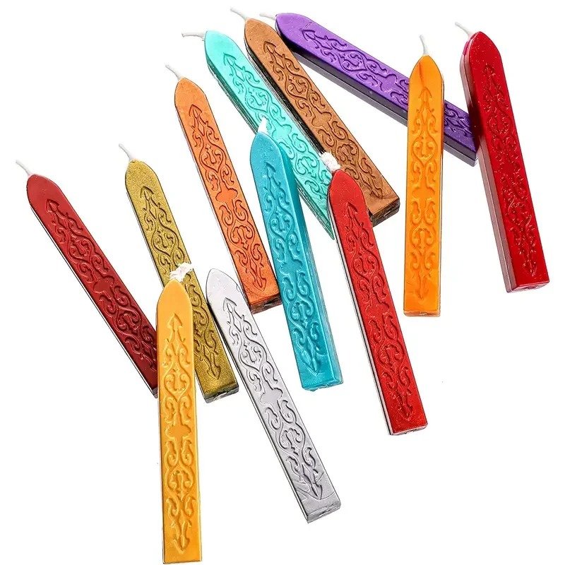 Wax Seal Sticks 12 Pieces With Wicks for Seal Stamp