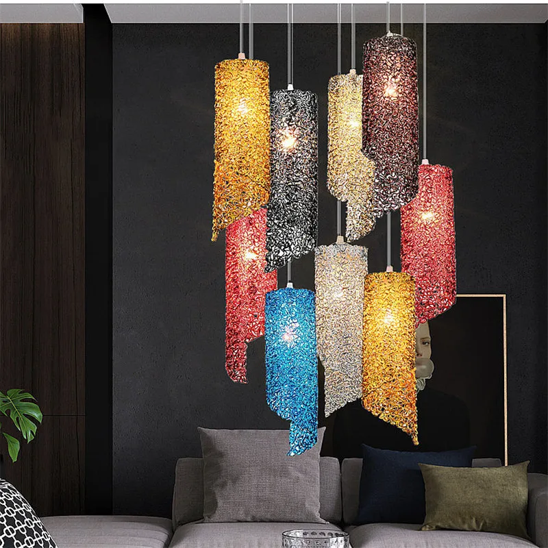 

Современные Люстры Macaron, потолочные подвесные лампы, креативные подвесные светильники, осветительные приборы для ресторана/одежды/магазина/дома