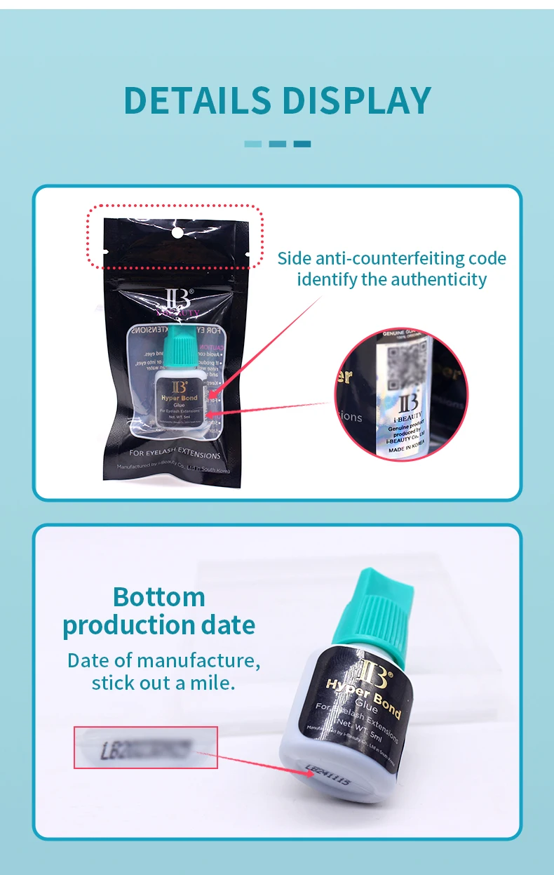 1 Flasche IBeauty Hyper Bond Kleber Fake Wimpernverlängerung IB Kleber 0,5 s Schnell trocknend Langlebig Korea Beauty Shop Starke Lieferungen – Detail 4