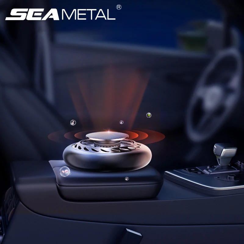 Solar Car Air Freshener Auto Rotation Diffuser