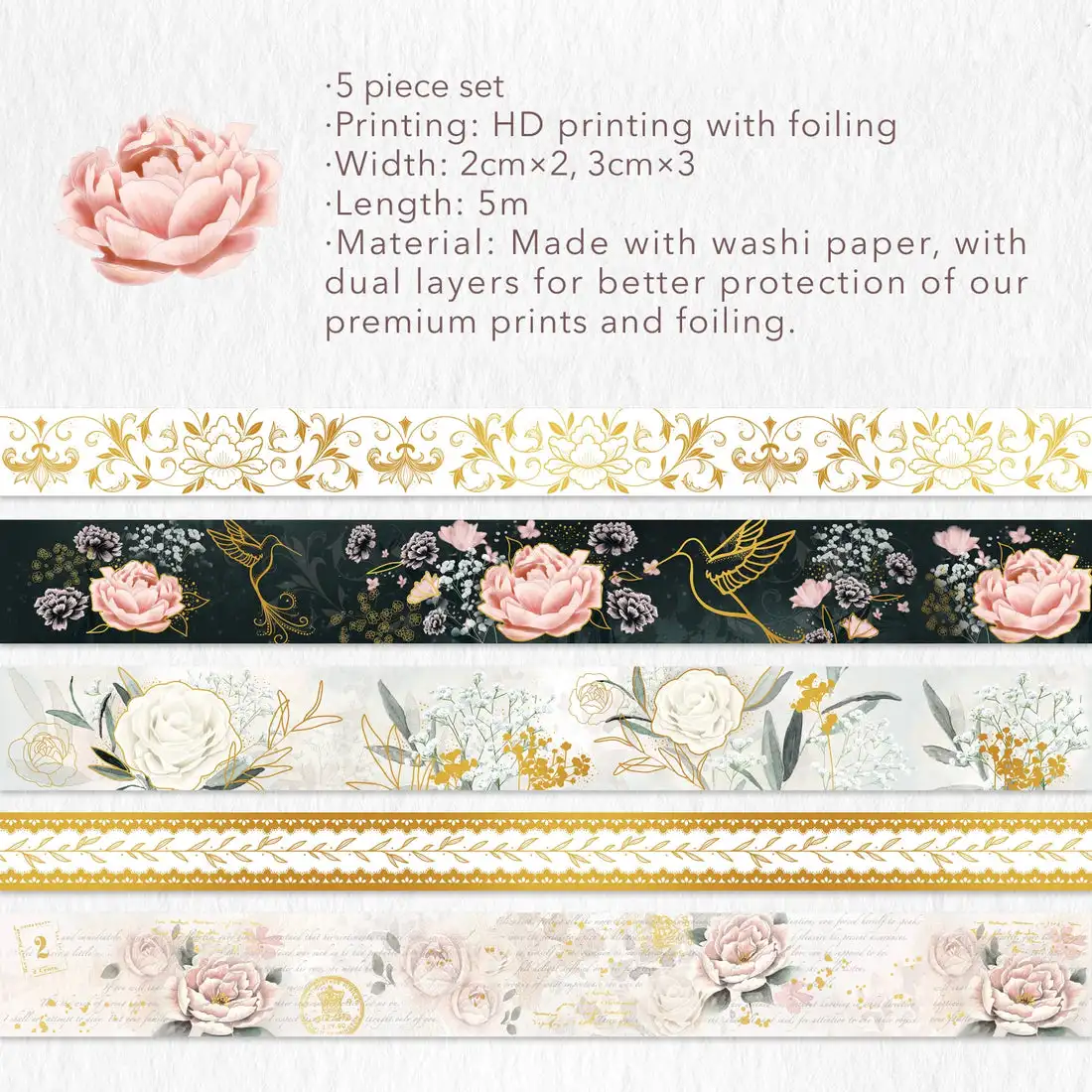 Waltz of Flowers Orginal Lovely Scrapbook Washi Tape 5M 4rolls Flower Piano  Musical Notes Masking Tape Stickers Papeleria - AliExpress