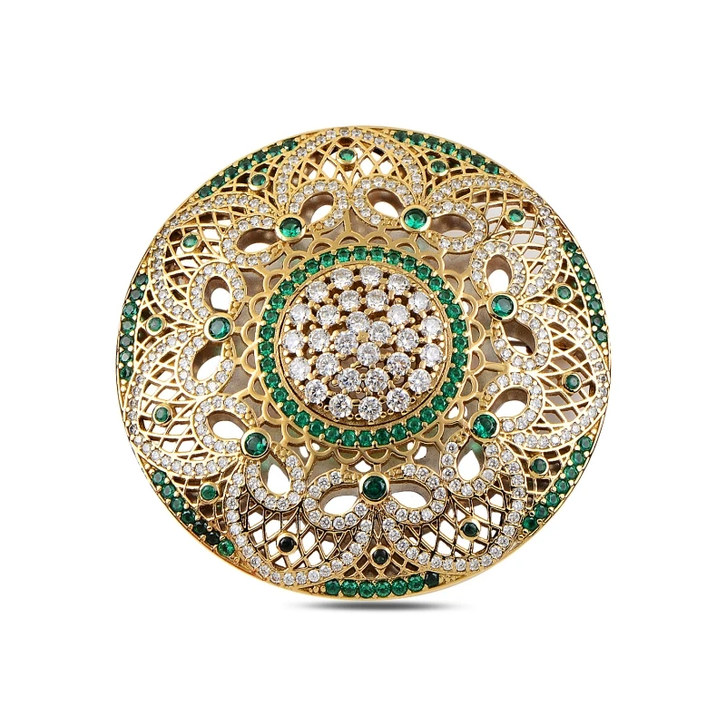 

Silver 925 Sterling Zircon Cubic Zirconia Authentic Brooch