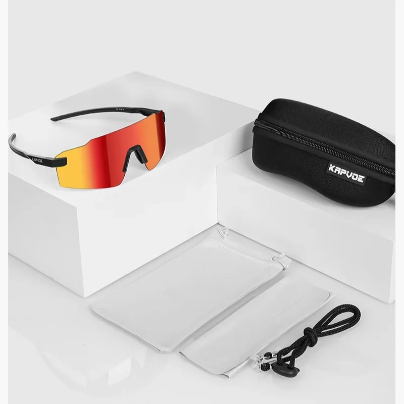 Kapvoe Photochromic Runnning Sunglasses  Light-Weight Cycling Glasses for Men Wide Vision Adjustable Women UV400 Hiking Eyewear