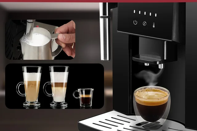 ITOP-cafetera automática completa de 19 Bar, molinillo de granos de café,  máquina de café Espresso de espuma de leche, agua caliente y espuma de leche
