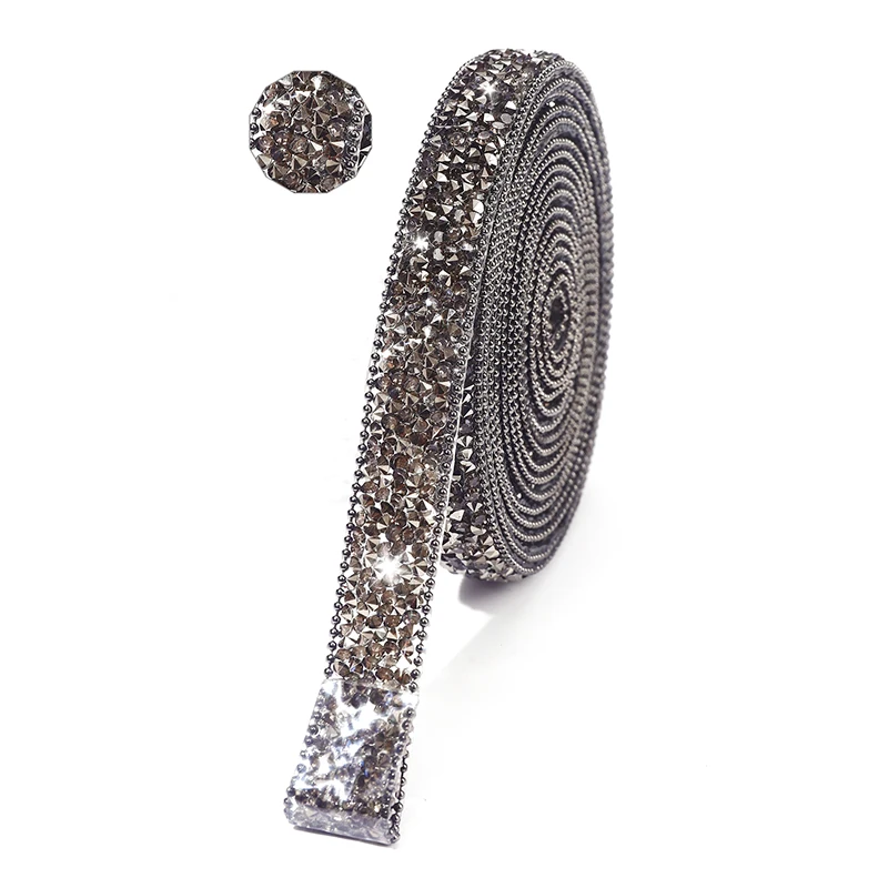 10/15mm 1Yard Selbstklebende Harz Strass Band Diamant Band Kristall Rolle Glitter Diamant Gürtel Bling Für DIY kunst Handwerk – Detail 10