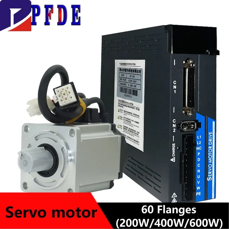 Servo Motor 200W 400W 600W AC Servo Motor Drive Kit 3000rpm 60 Flange  driver + 17-bit magnetic encoder + 3m encoder cable CNC - AliExpress 13