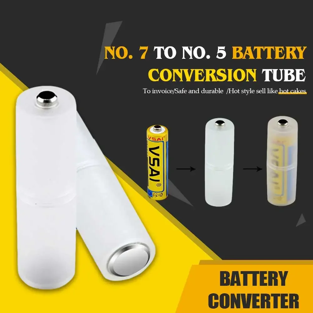Battery box 4Pcs AAA to AA size cell battery box converter batteries holder plastic case adapter switcher for AAA to AA battery
