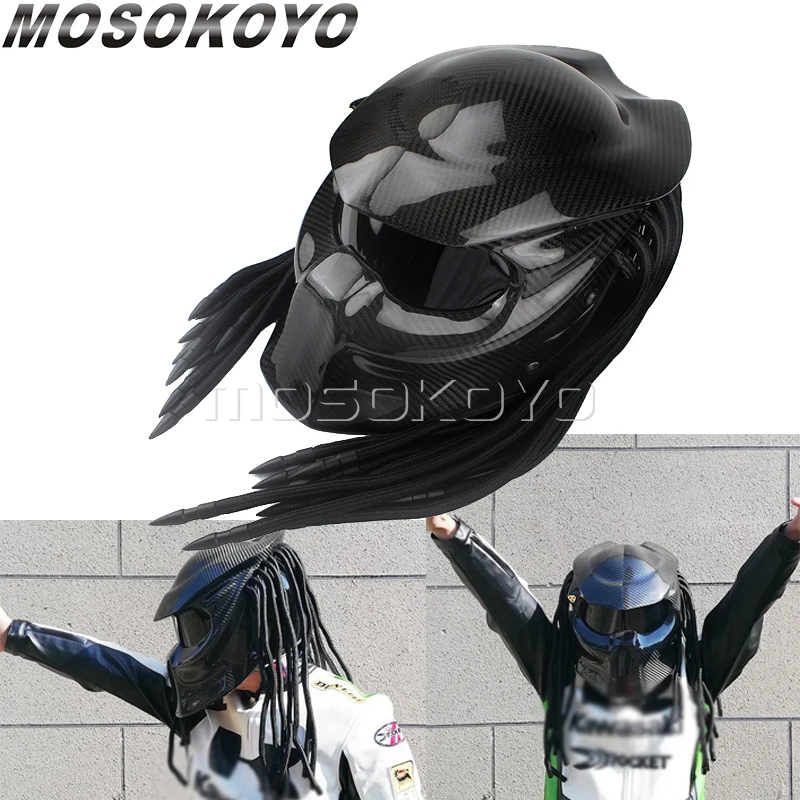 

Шлем мотоциклетный из углеродного волокна, унисекс