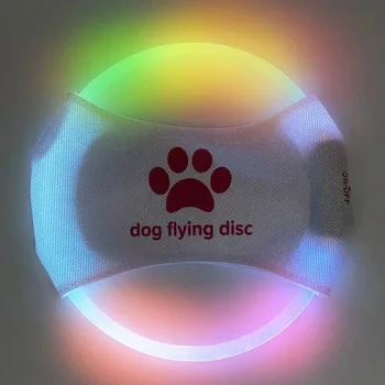 Dog Flying Discs 3 Modes Light Glowing LED luminousTrainning Interactive Toys Game Flying Discs Dog Toy Pet Dog Accessories 4