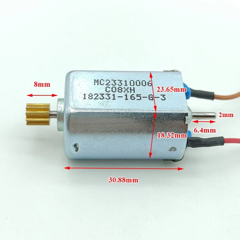 MC2331 고속 카본 브러시 마이크로 듀얼 샤프트 전기 모터 24000RPM DC 6V 12V 18V 24V DIY RC 자동차 기차 취미용 장난감 모델용