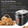 1.3kg Automatic Bread Machine 870w Programmable Bread Maker 15-hour Pre-set Timer Control Panel With Lcd Display Sonifer 3