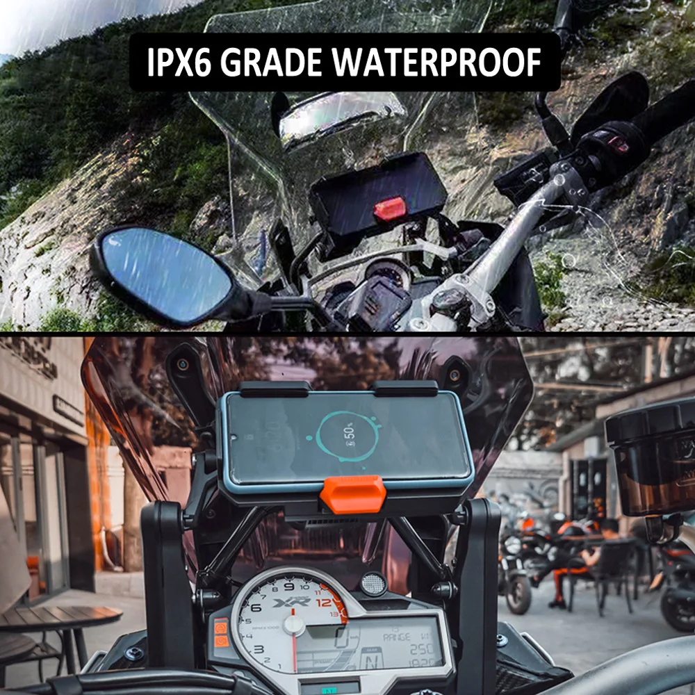 BMW R1200GS R1250GS LC USB 휴대폰 브래킷, GPS 네비게이션, 무선 충전 지지대 거치대 F750GS F850GS 오토바이