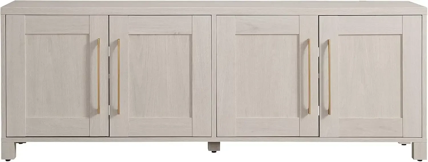 NEW-Rectangular TV Stand for TV's up to 80" in Alder White, TV Stands for the Living Room