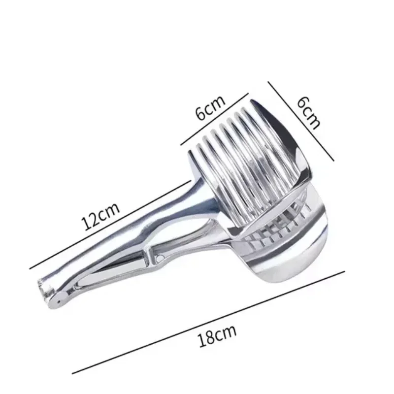 Fruit Slicer Onion Slicer Vegetable Slicer Vegetable Cutter Food Slicer Stainless Steel Kitchen Handheld Orange Lemon Slicer Tomato Cutting Clip Onion KitchenItem Cutter Accessorie