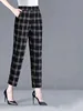 Cotton Blend Loose Women's Casual Pants High Waist Harlan Sle Nine-Foot Length Straight Leg Trendy Summer New Arrival