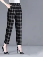 Cotton Blend Loose Women's Casual Pants High Waist Harlan Sle Nine-Foot Length Straight Leg Trendy Summer New Arrival