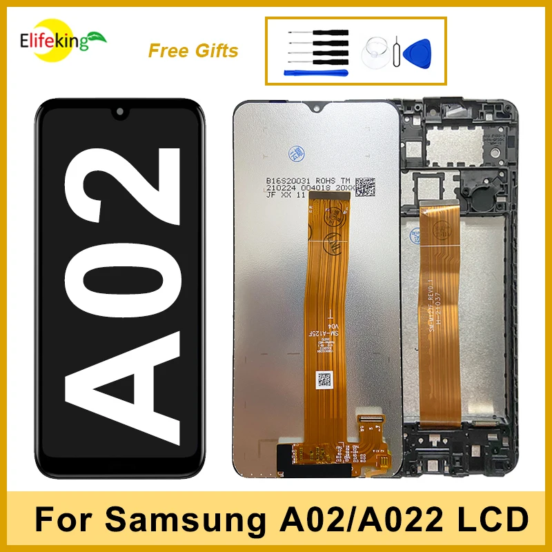 OLED-дисплей 6,5 дюйма для Samsung Galaxy A02 A022, ЖК-экран SM-A022M A022F A022G, сенсорный дигитайзер в сборе, запасные части для ремонта телефона