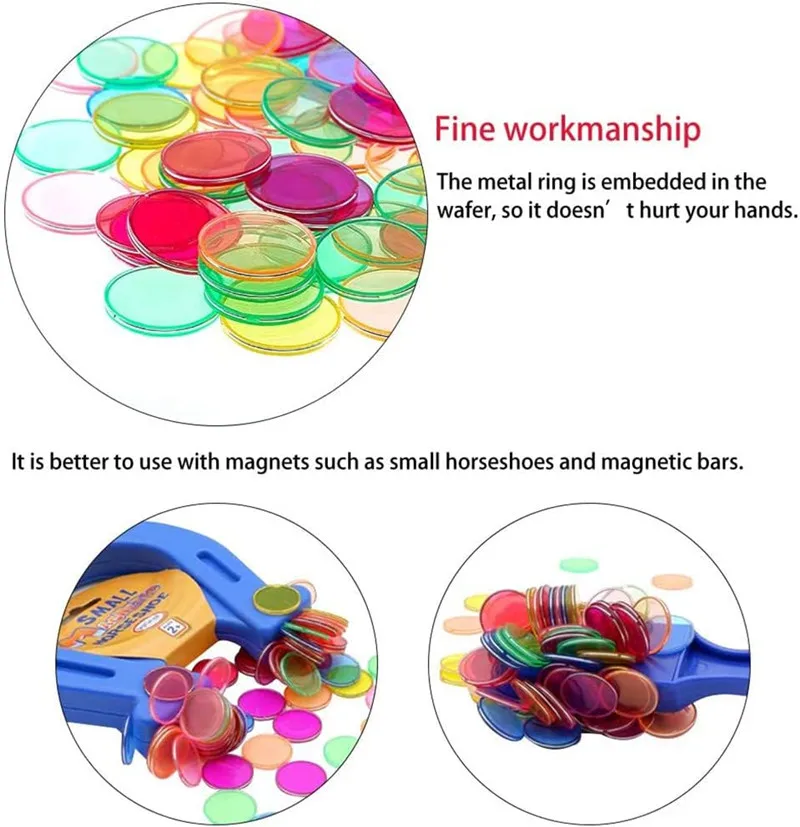 Montessori Magnetic Stick Wand Set with Plastic Chips Color Counting Math Learning Toy Kids Educational Toys Classroom Supplies 3