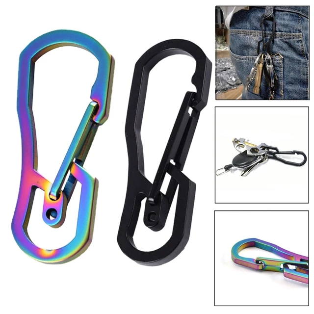 Titanium Carabiner Keychain Clip Quick Release Car Key Chain Rings Small  Carabiner Hooks Keychain Accessories - AliExpress