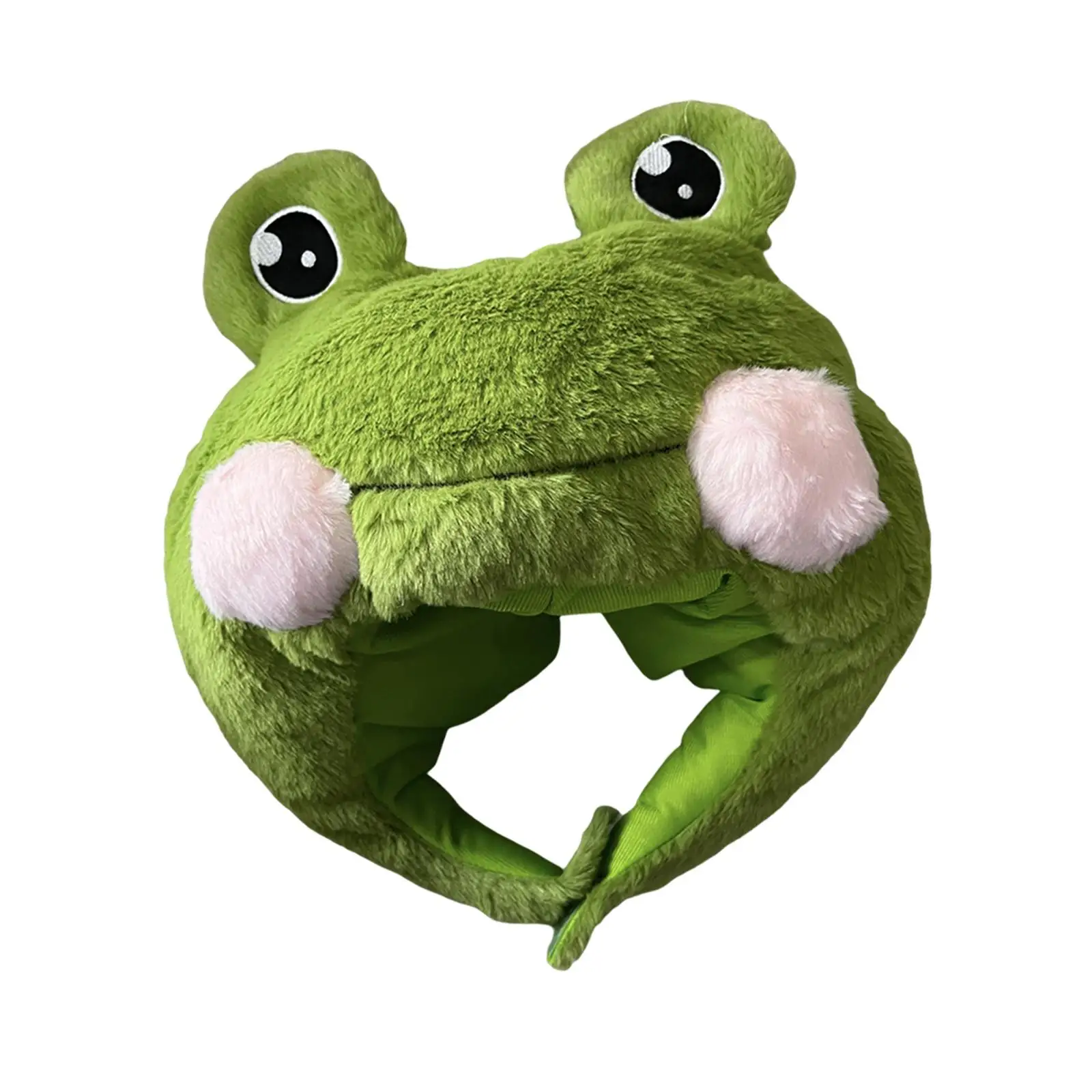 Lovely Plush Frog Hat Headdress Headgear Party Hats Cosplay Headwear Festival