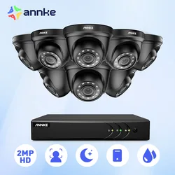 ANNKE 8CH 1080P FHD Video Surveillance System H.265+ 5in1 5MP Lite Recorder 1080P Outdoor Weatherproof Security Camera CCTV Kits