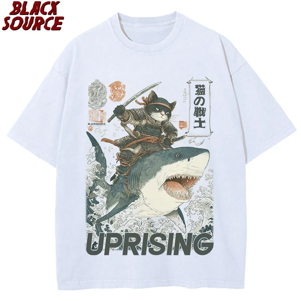 T423 Funny Cute Art Japanese Cat Graphic for Cat Lover Catzilla T-Shirt Graphic T Shirts Women's Clothing Fashion, view 6