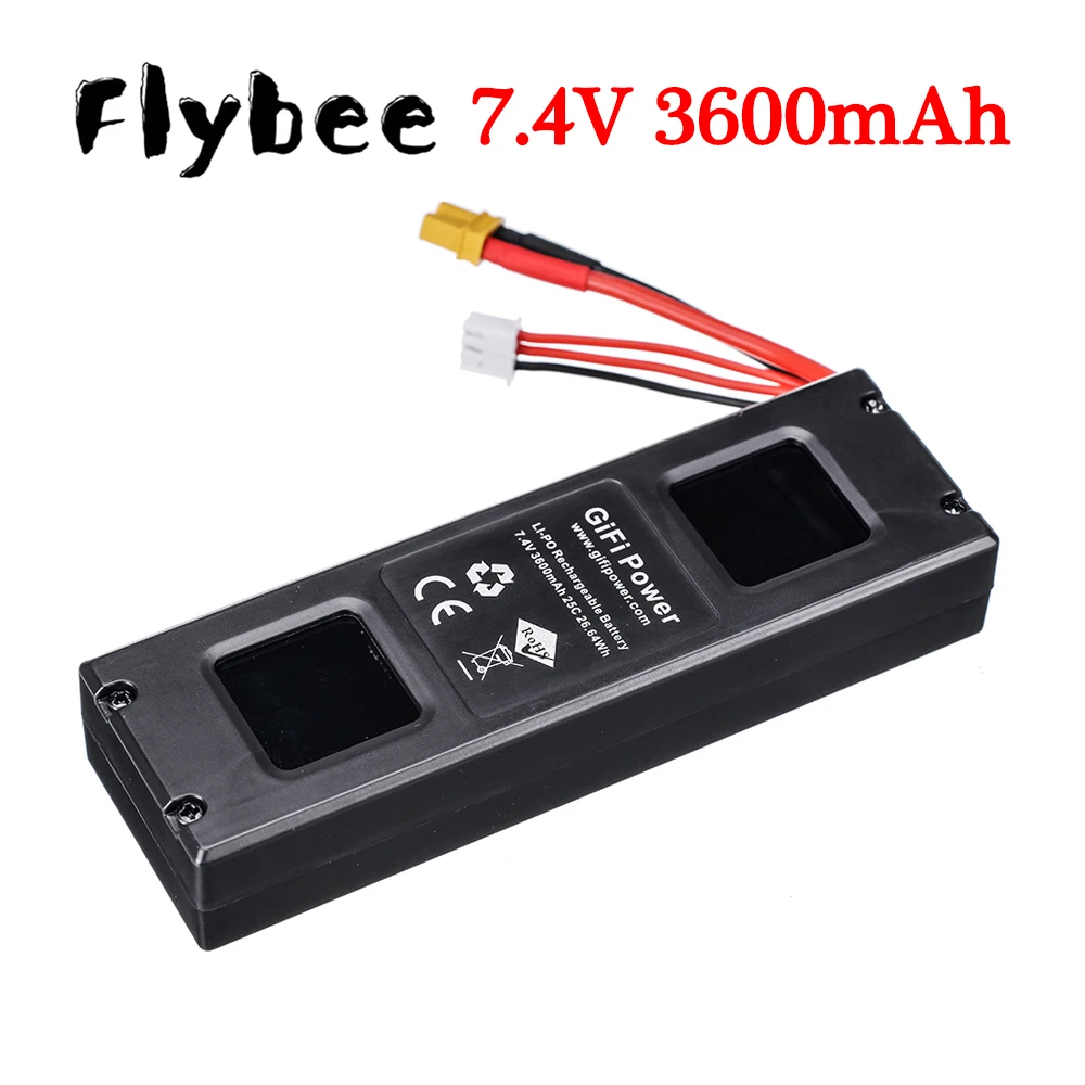 

GiFi Power 7.4V 3600mAh 25C Lipo Battery For MJX Bug 3 Force1 F100 Contixo F17 RC Drone Spare Parts 7.4V Battery For MJX B3