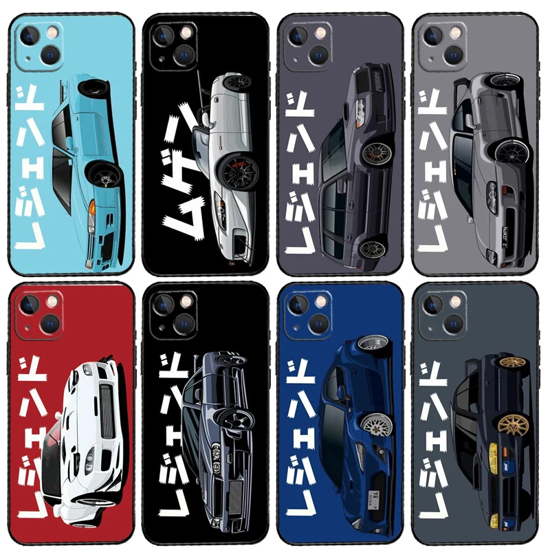 Custodia Per Telefono Per Auto Sportiva Tokyo Jdm Drift Per Iphone 11 15 12 13 14 Pro Max 7 8 Plus Se 2020 2022 X Xr Xs Mas Shell Cover