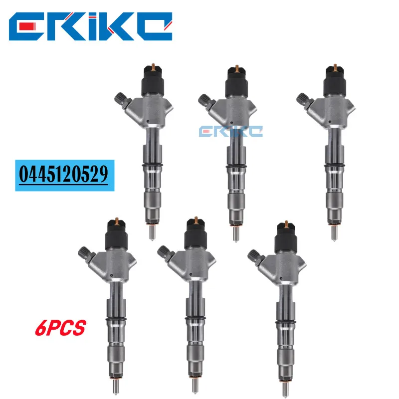 

6PCS 0445120529 Common Rail Fuel Injector 0 445 120 529 0445 120 529 for Bosch Yuchai YC375 Engine JY1000-1112100-A38