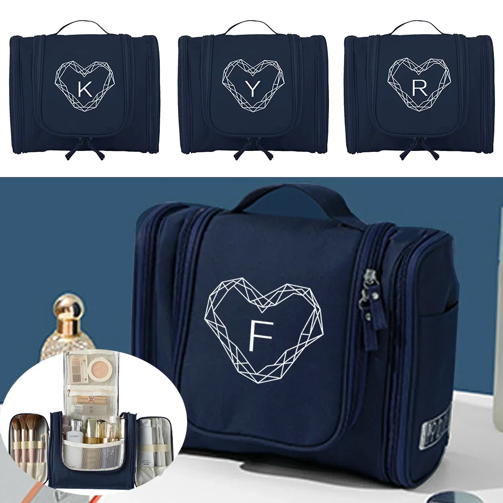 

Дорожная косметичка для женщин, органайзер для туалетных принадлежностей, сумочка унисекс для хранения косметики с алмазными надписями
