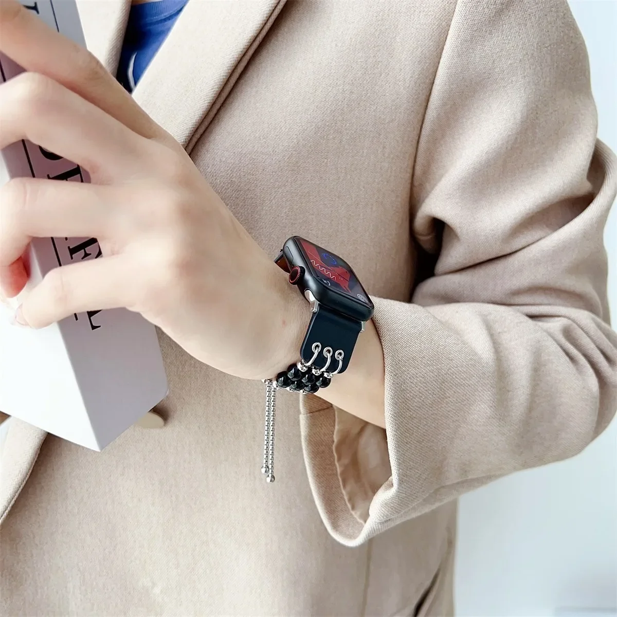 Kellarihm iWatchi jaoks 42/44/45/46/49mm 38/40/41mm metallist moodne kellarihm kellaseeria Ultra2 jaoks 10/9/8/7/6/5/4/3/2/1_voghion.com