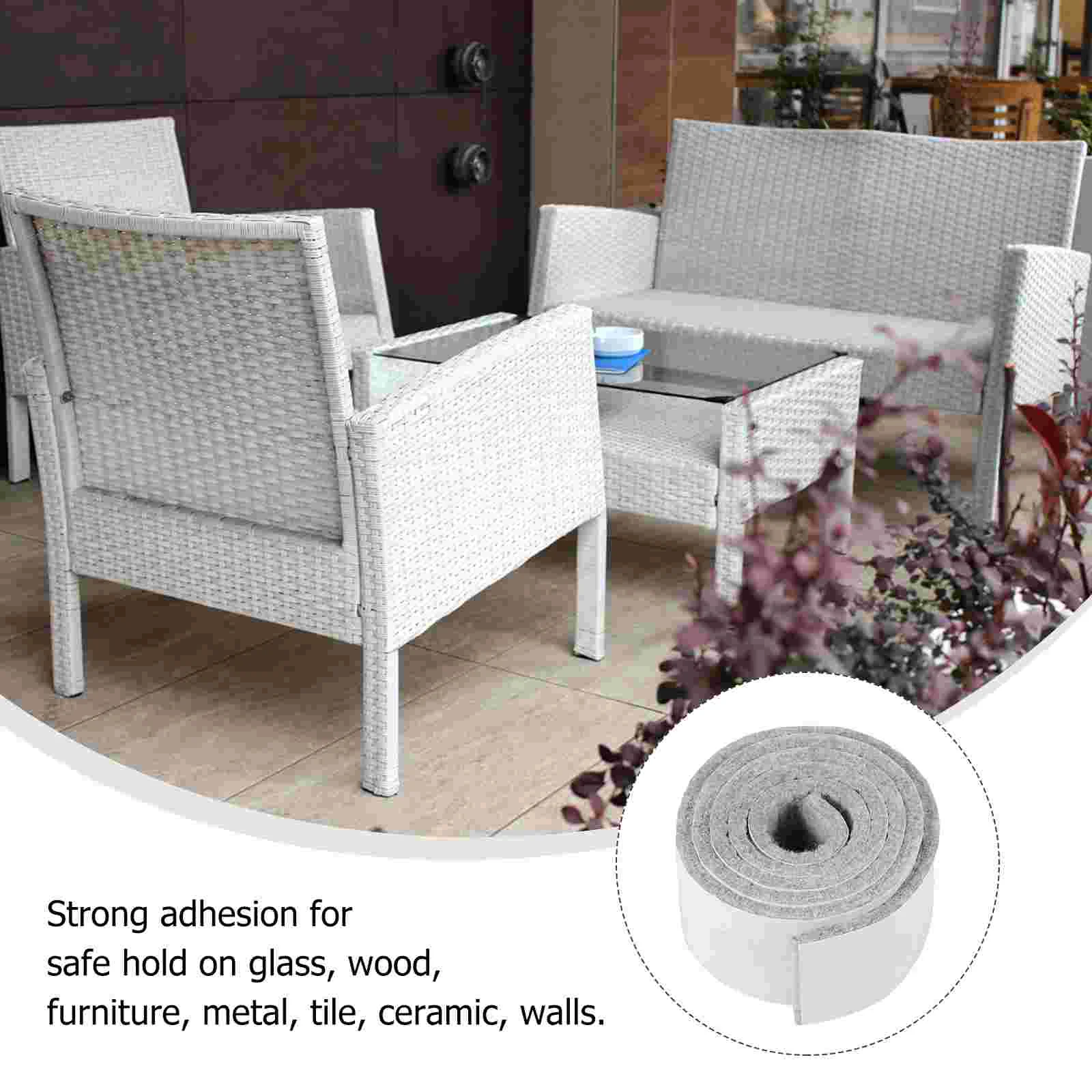 1 Roll Cuttable Self Adhesive Sticky Felt Strips Furniture Chair Pads for Home 