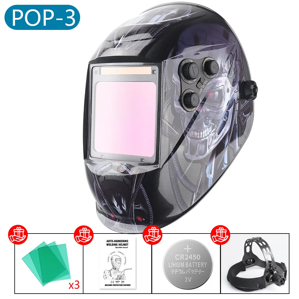miller tig torch 100*97mm Welder Mask Large View Auto Darkening Welding Helmet True Color DIN4/5-9/9-13 1/1/1/2 Upgrade Helms for Grinder Cutting welding rods Welding & Soldering Supplies