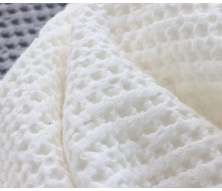 Baby Cot Fitted Sheet Big Waffle Cotton Solid Color Fitted Sheet for Newborn Cot Bed Fitted Sheets Pure Color Mattress Cover