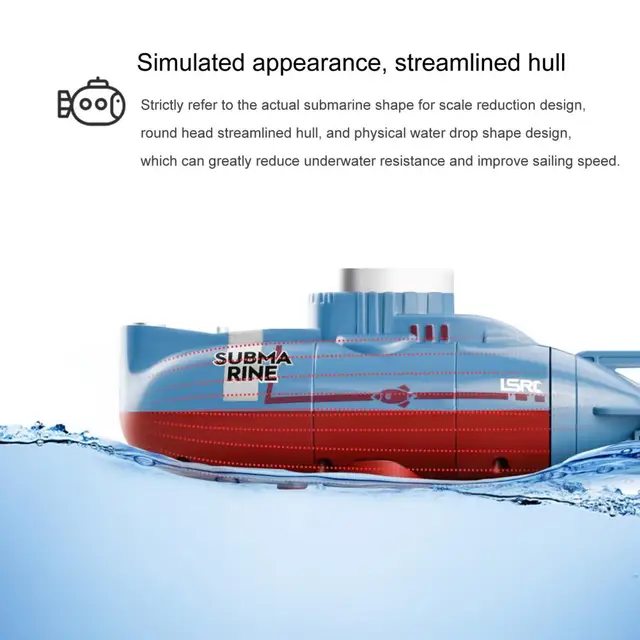 Rechargeable 1 Set Mini Remote Control Submarine Water Speedboat Toy Miniature RC Boat Toy Simulation   Boys Girls Gift 6