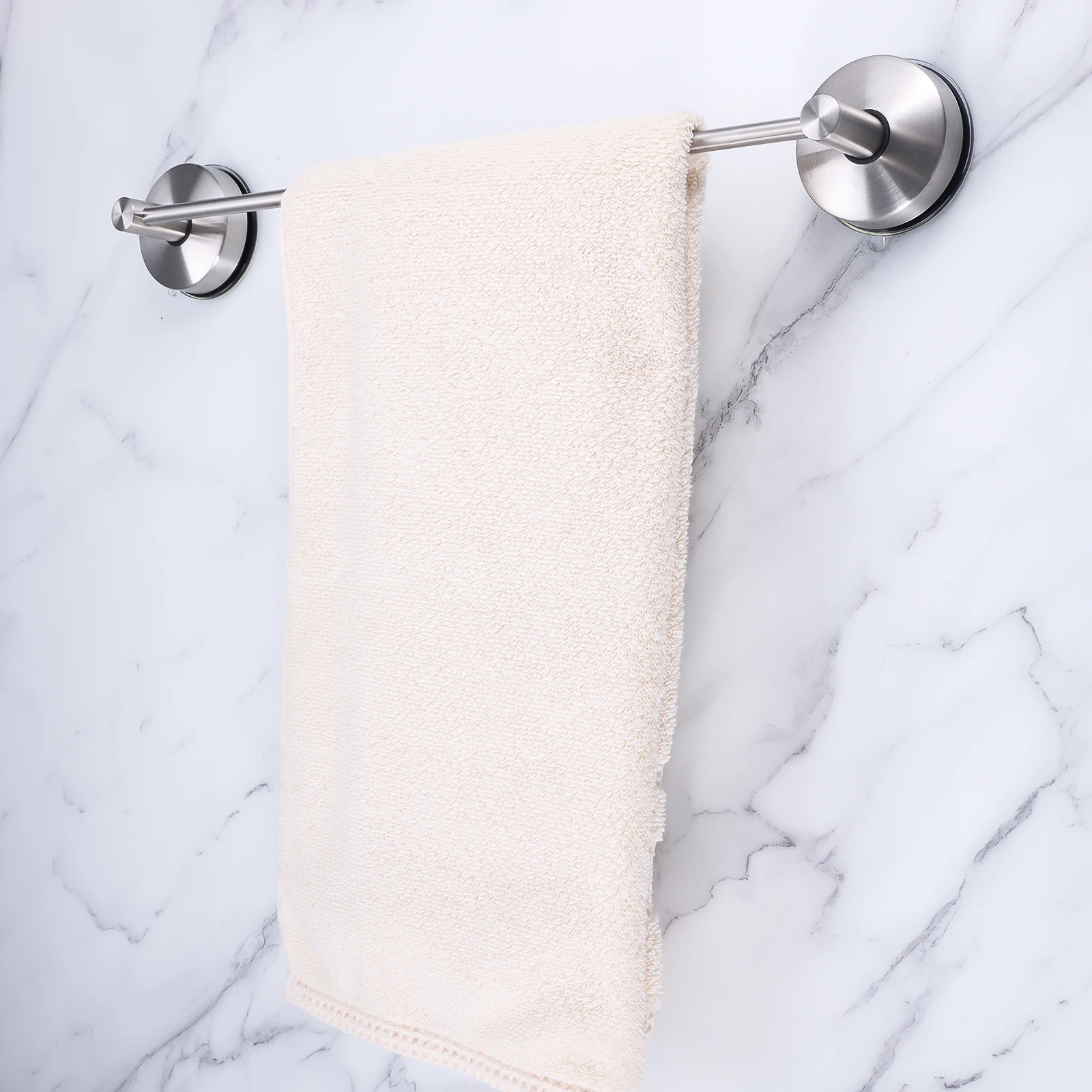 Towels Rack Suction Towel Rail Bar Clothes Hanger Holder No Drilling Stainless Steel Bathroom Kitchen Accessories 1pc